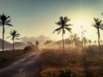 Life Without the Constraints of Time and Money Motorbike Sunset