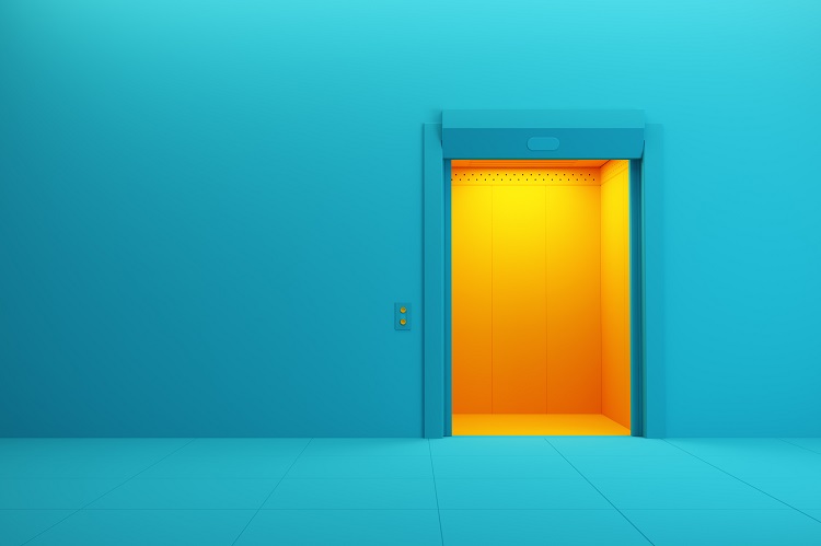 Elevator door with glowing orange interior. How to leave a career you don't genuinely love. 