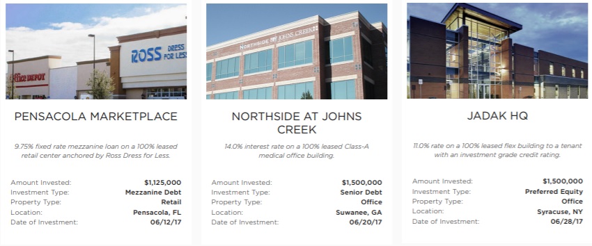 RealtyMogul review sample properties.