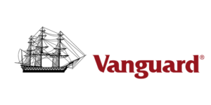 Vanguard logo. List of VYM holdings (top 50 holding) and the weight of each asset. There's also a VYM holdings chart to visualize asset weight. 