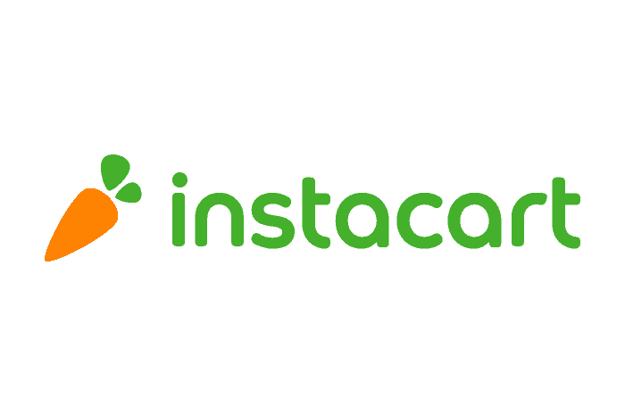 Instacart logo with orange carrot and green letters. Learn how to prepare for the upcoming Instacart IPO. Explore ways to buy Instacart stock and follow along as the company approaches the Instacart IPO date. Follow the Instacart valuation and Instacart symbol and stock price. 