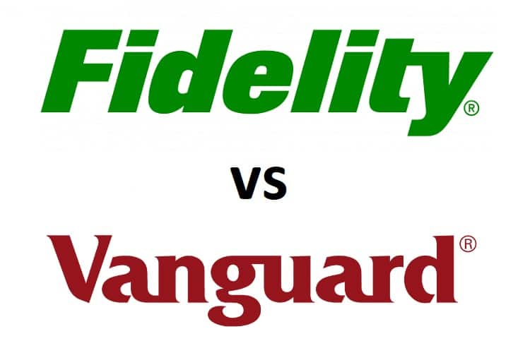 Image of Fidelity's logo versus Vanguard's logo. Deciding between FXAIX vs VOO comes down to the investor's desire to invest via a Fidelity broker mutual fund or not. Non-Fidelity brokerage customers should choose VOO.