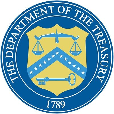 The U.S. Treasury Logo. The U.S. Treasury provides the data to create the yield curve chart and embed. 