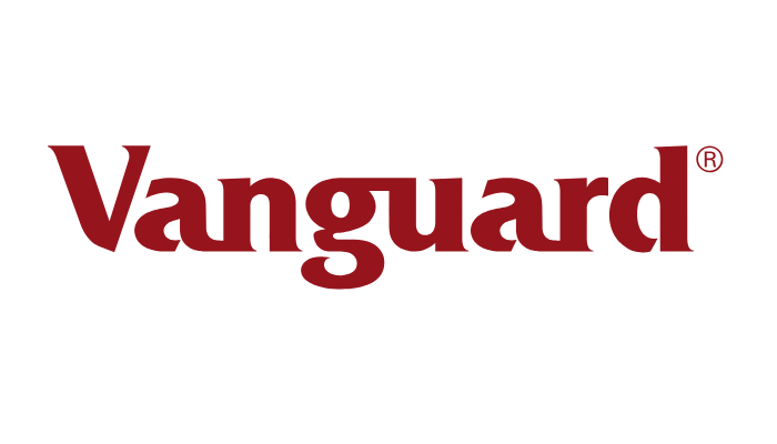 Vanguard logo. List of VIG holdings (top 50 holdings) and the weight of each asset. Also a VIG holdings chart to visualize asset weight percentages.